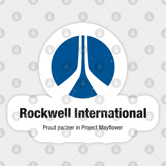 Rockwell International (aged look) Sticker by MoviTees.com